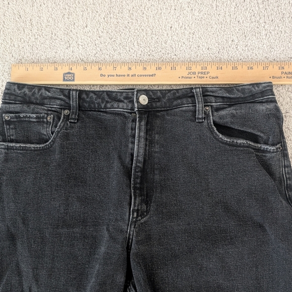 Abercrombie & Fitch Curve Love Jeans Women's 33/16 The Mom High Rise Black Y2K - Picture 12 of 13